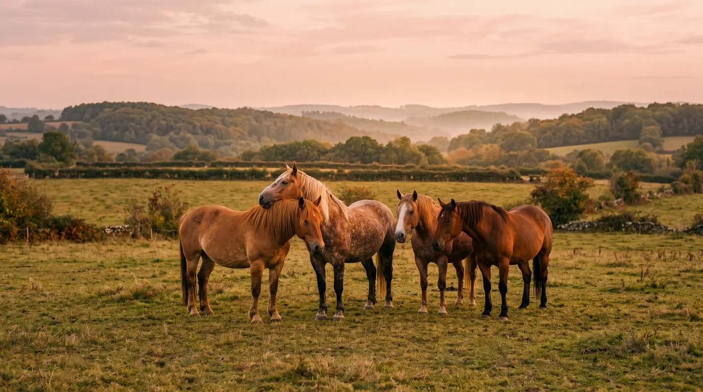 Les chevaux du Les poneys du Thaurion en liberté, Creuse